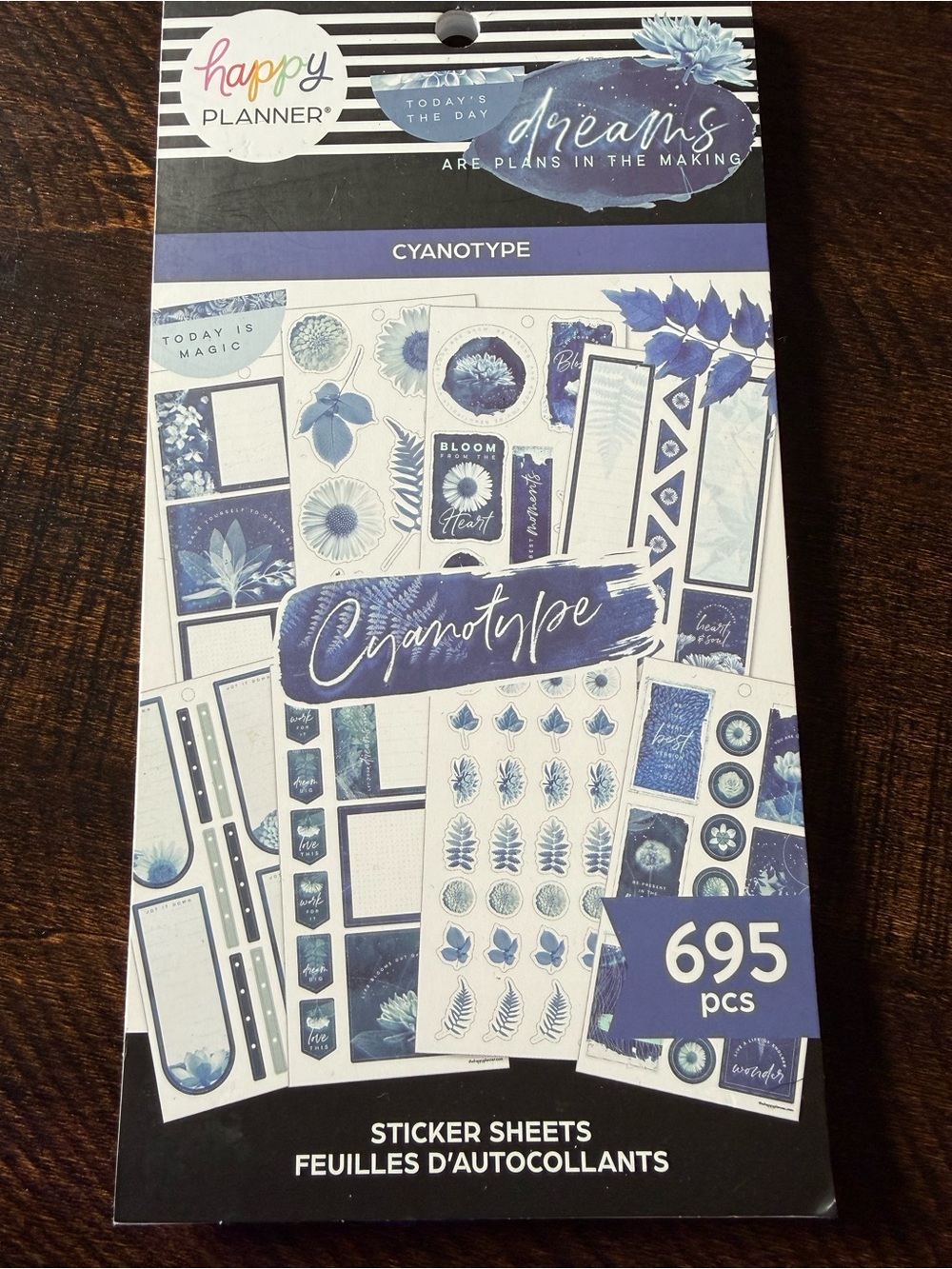Happy Planner Cyanotype Sticker Sheets 695 pcs never used